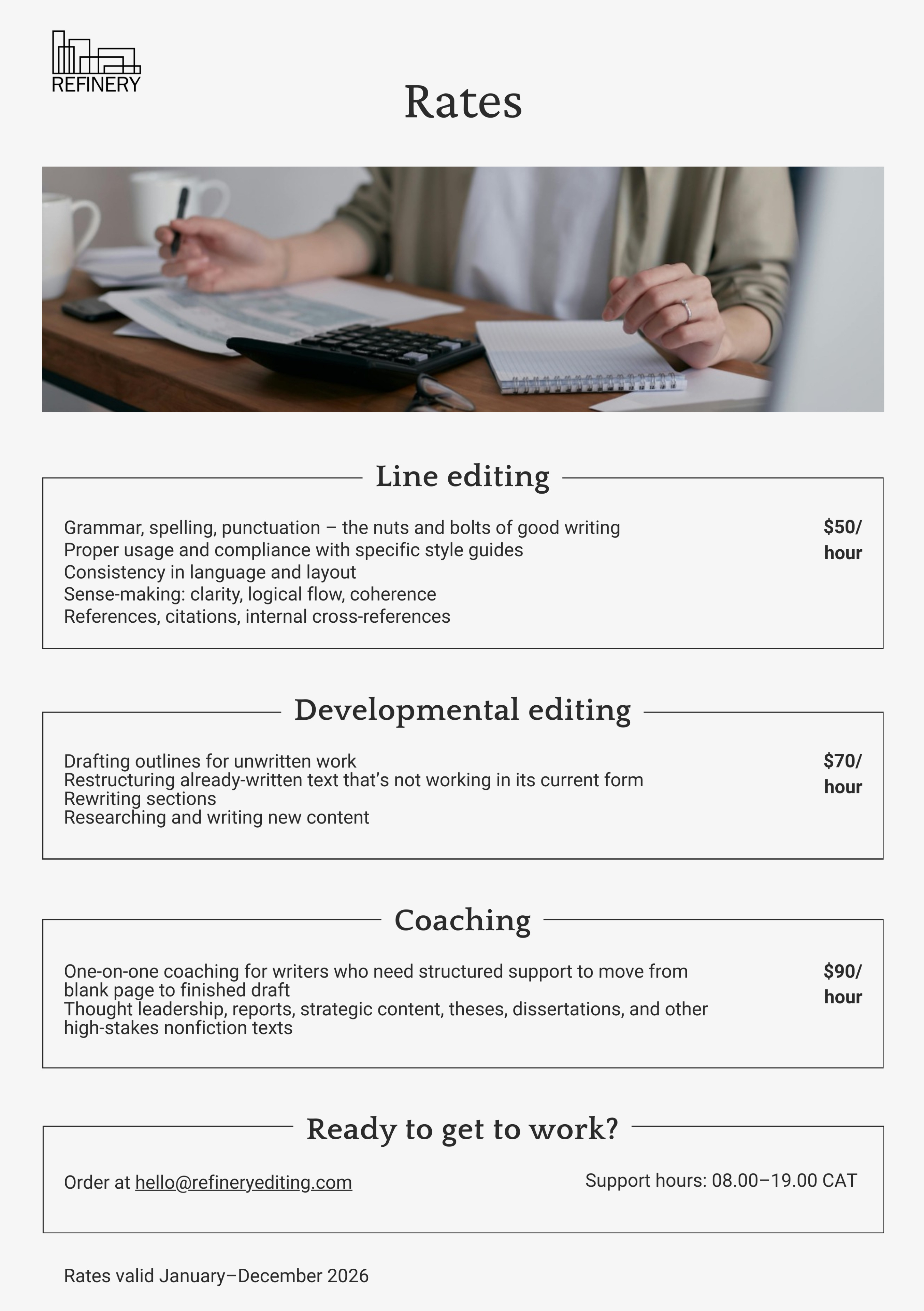 Rate sheet Rate sheet